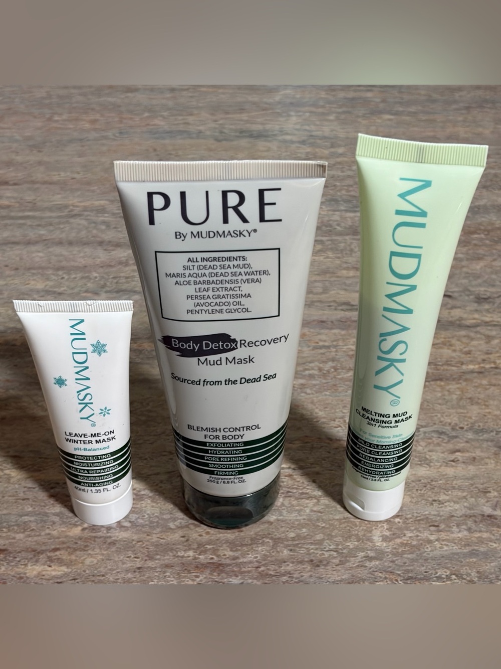 Mudmasky PURE Body Detox Recovery Mud Mask, Melting Mud Cleansing, & Winter mask